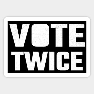 Vote Twice Sticker